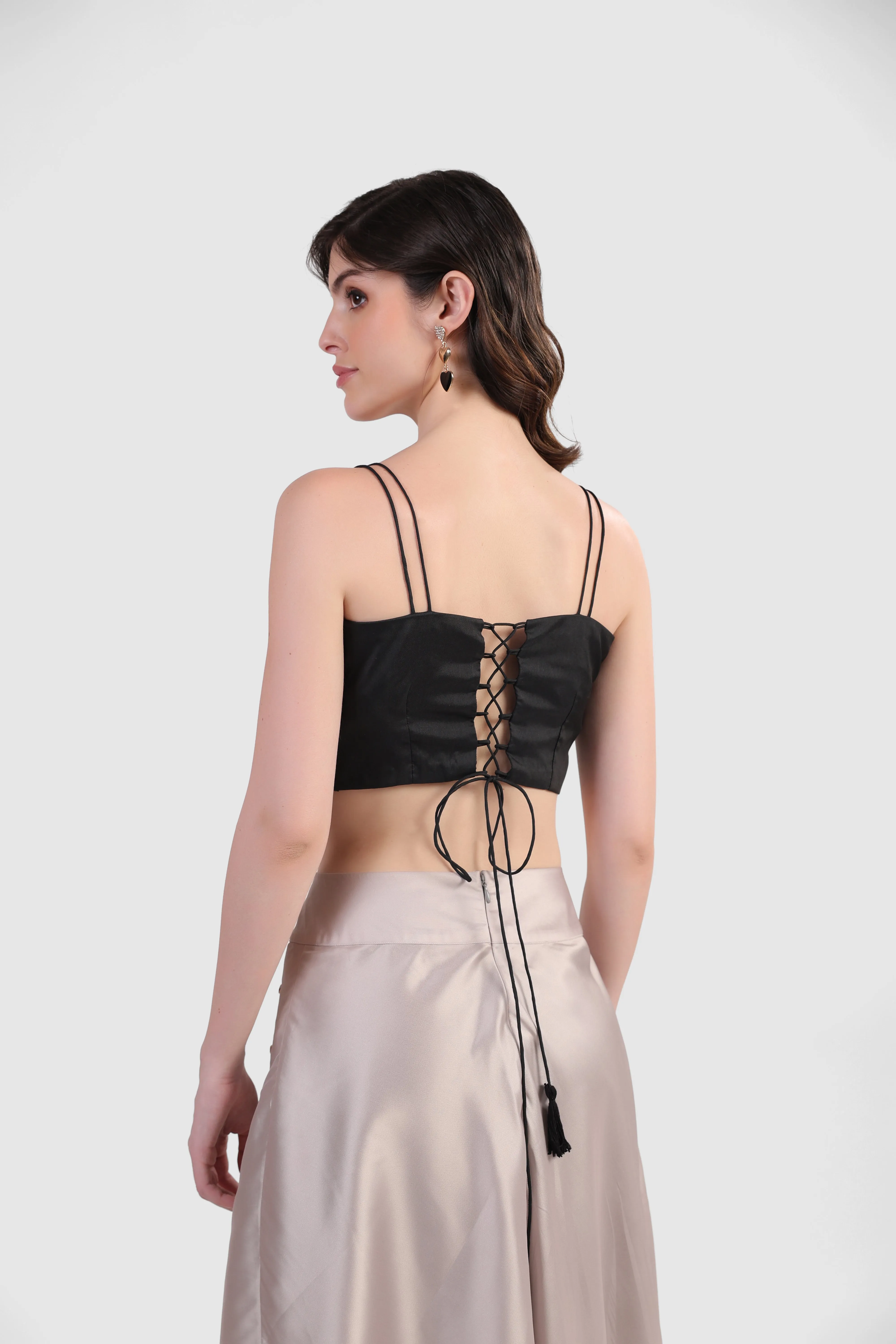 BELLE BLACK CROP TOP