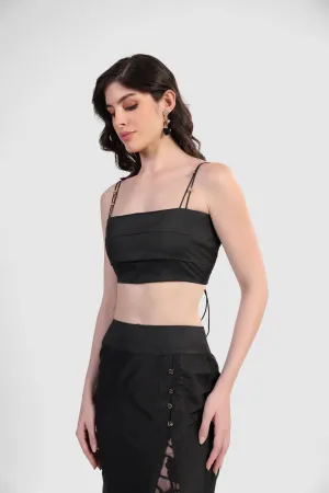 BELLE BLACK CROP TOP