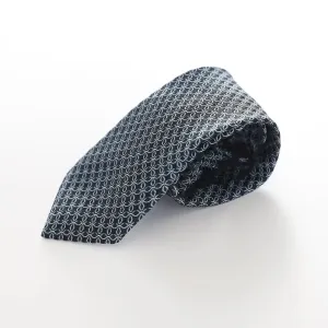Boys' Patterned Necktie - Black and Blue Floral