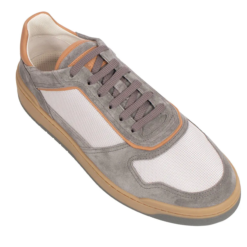 Brunello Cucinelli Techno Fabric Sneakers in Light Grey