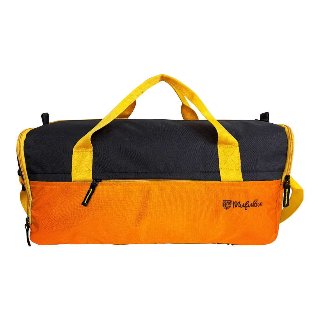 Buddys Duffle Gym Bag 32 Ltr - Orange & Black