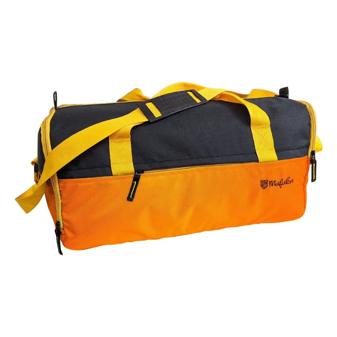 Buddys Duffle Gym Bag 32 Ltr - Orange & Black