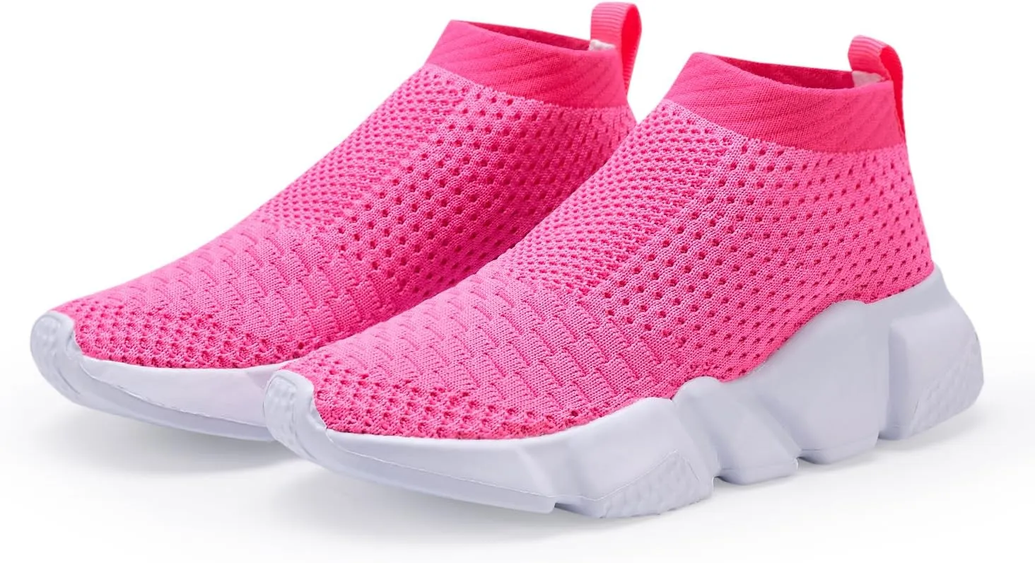 Casbeam Boys and Girls Breathable Lightweight Fashion Casual Sports Walking Shoes Running Sneakers High Top (Toddler/Little Kid Bib Kid)