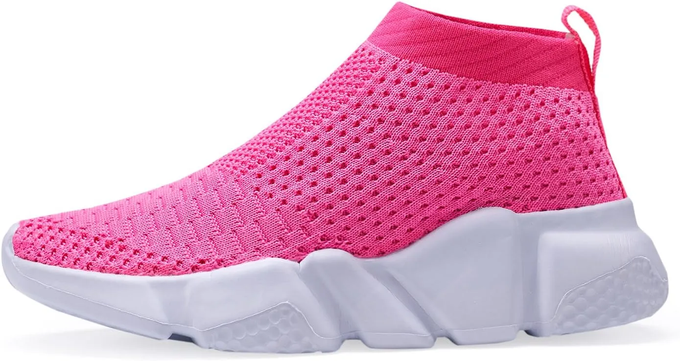 Casbeam Boys and Girls Breathable Lightweight Fashion Casual Sports Walking Shoes Running Sneakers High Top (Toddler/Little Kid Bib Kid)