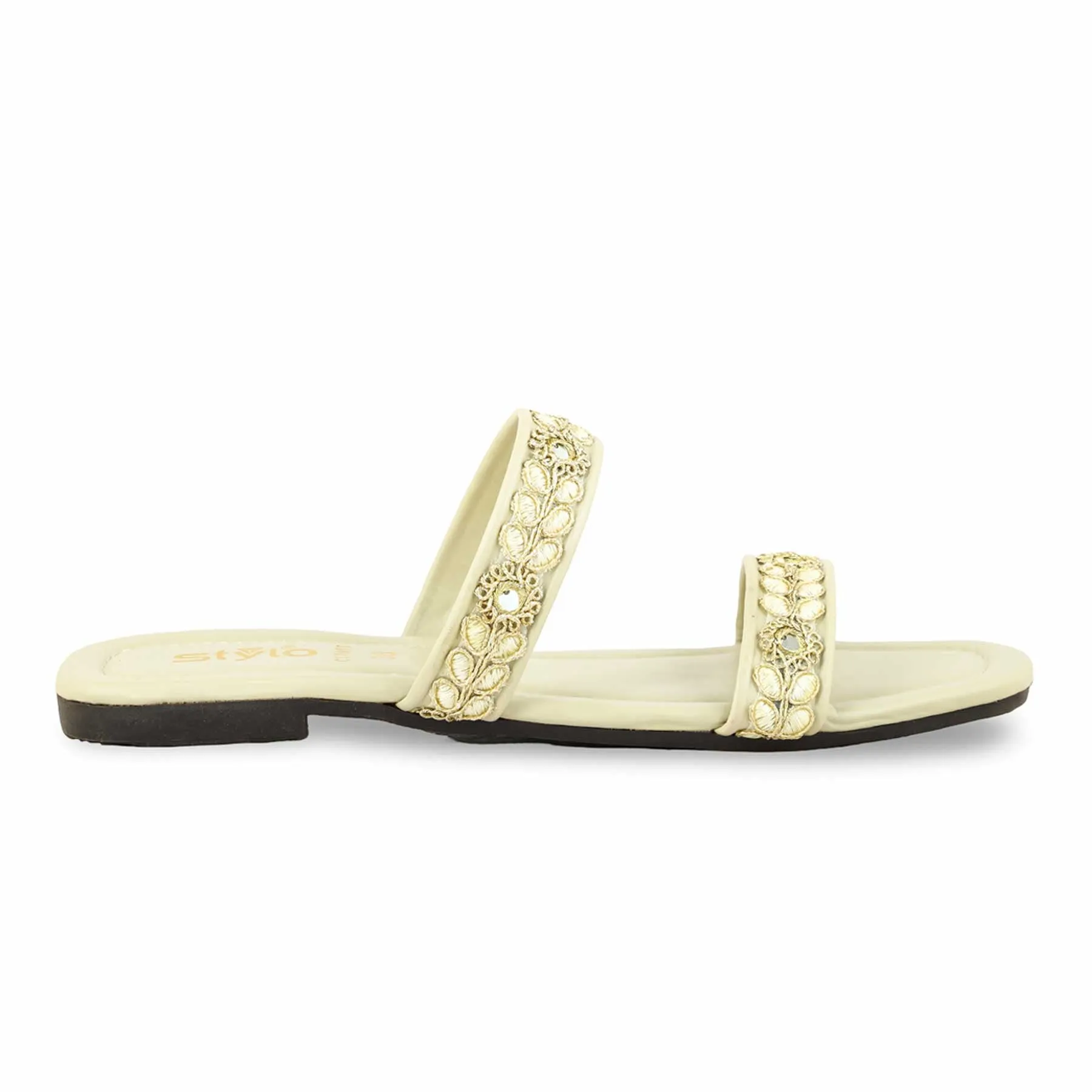 Cream Casual Slipper For Women CL1915