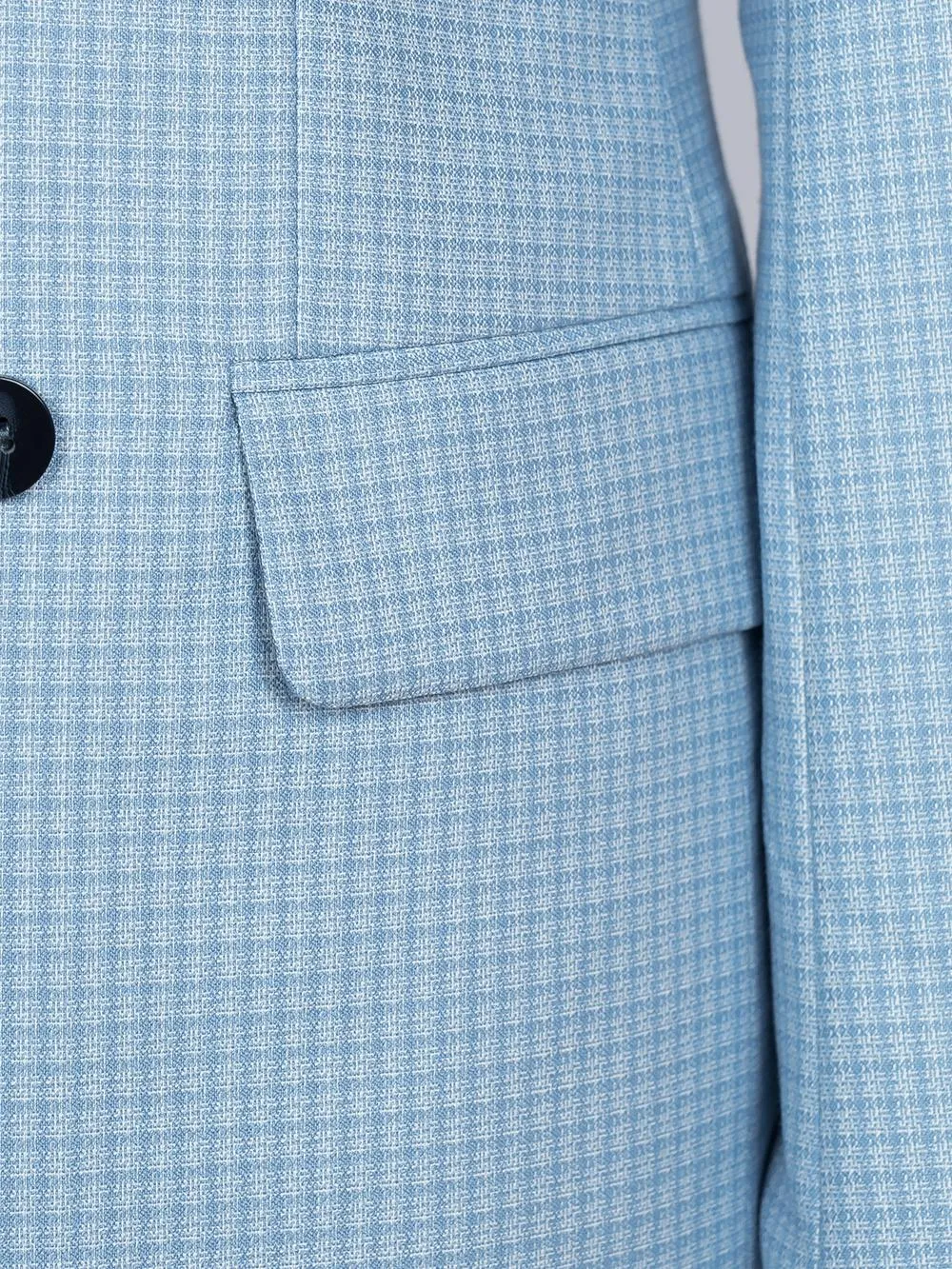 Double Breasted Baby Blue Bespoke Men Suit Tailored