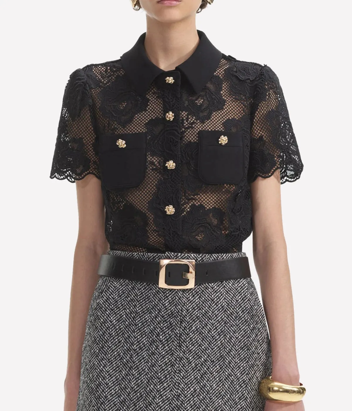 Lace Top in Black