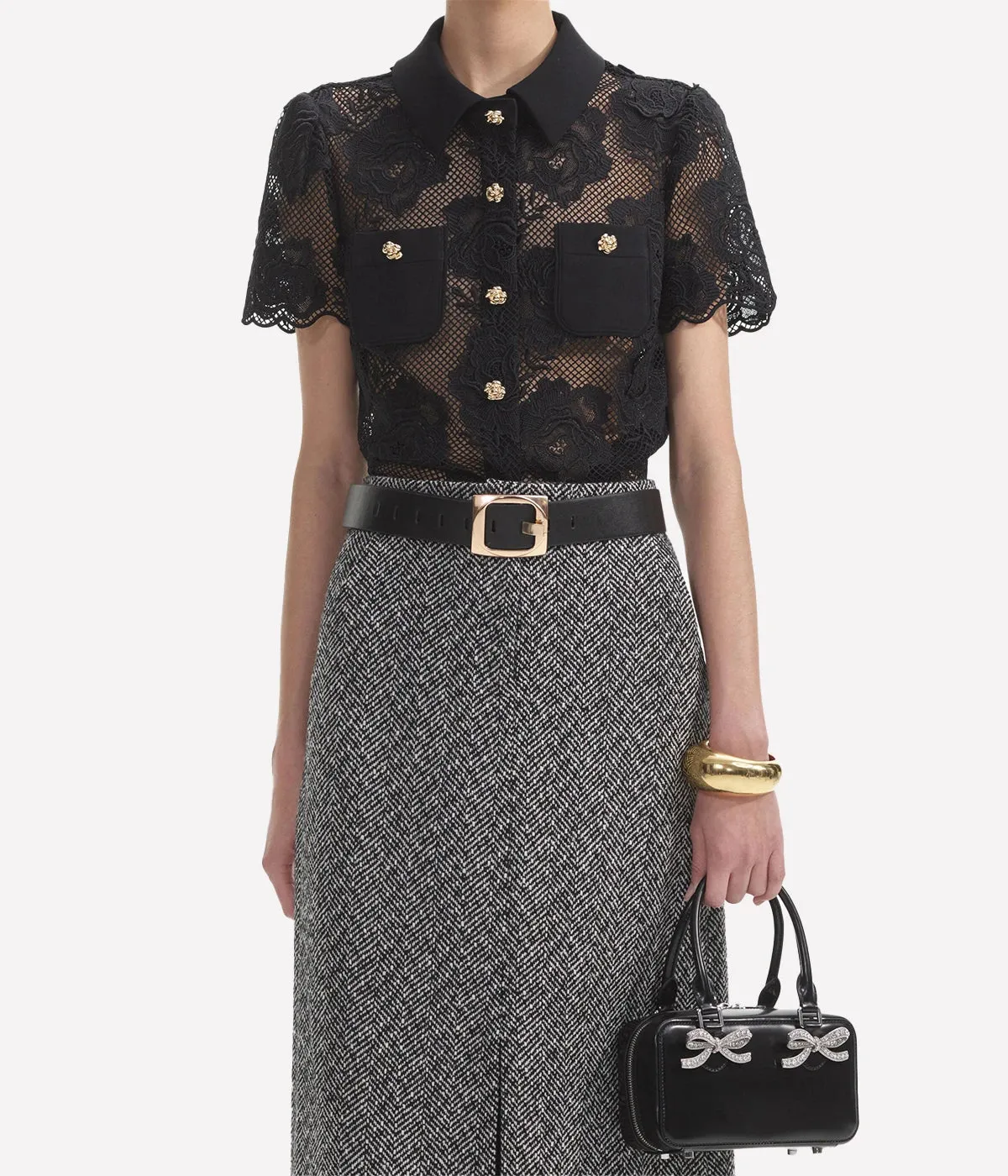 Lace Top in Black