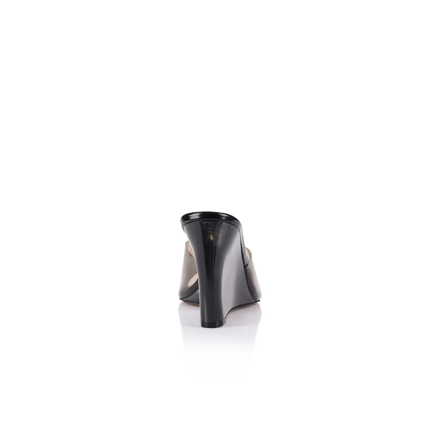 LANA WILKINSON Sera Wedge Lucite & Black Vinylite