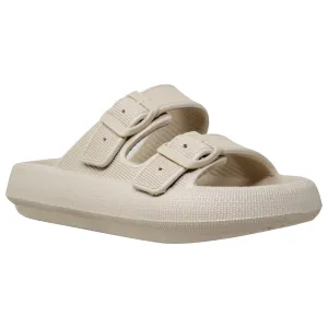 Lightweight EVA Platform Sandals Double Straps Camel