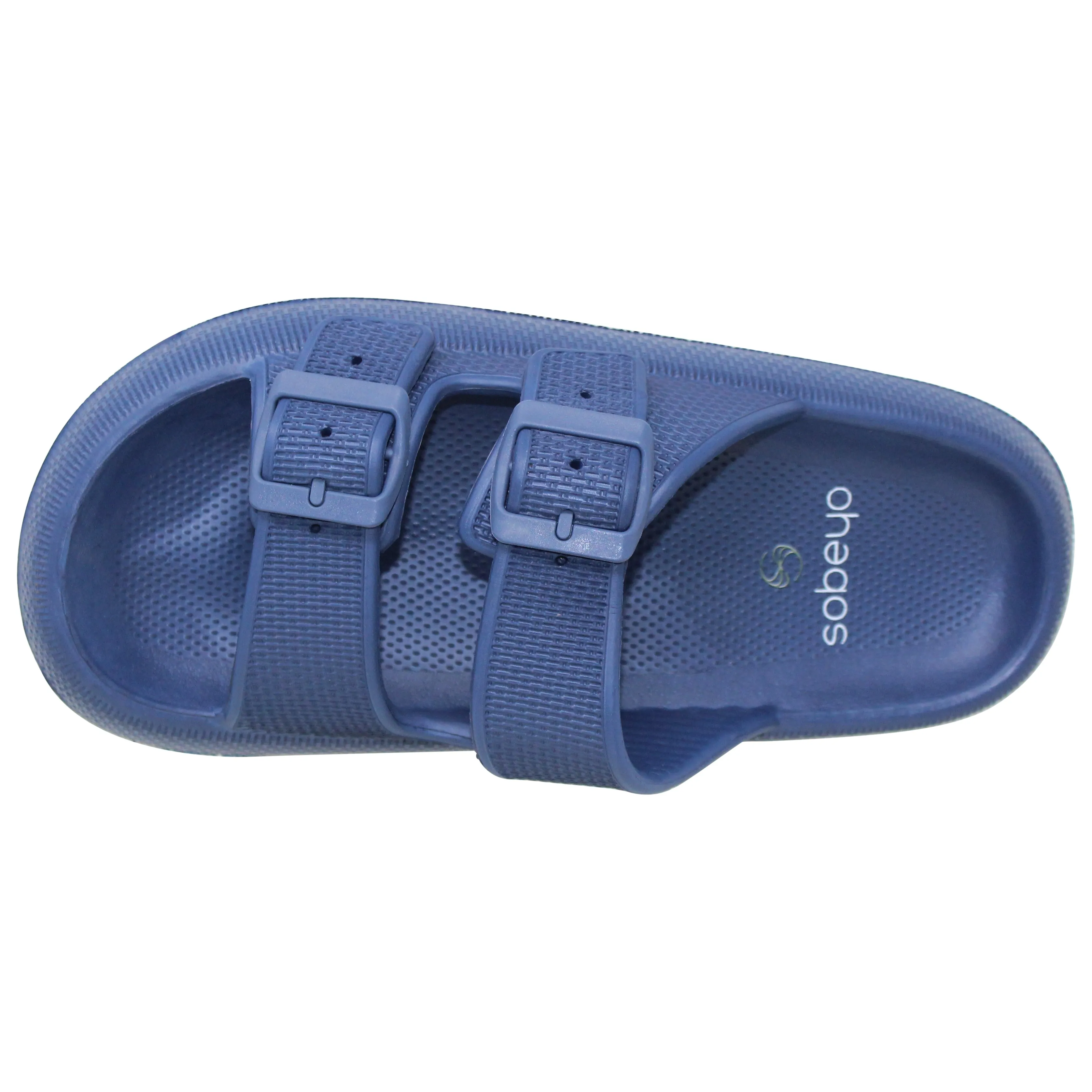 Lightweight EVA Platform Sandals Double Straps Navy Blue