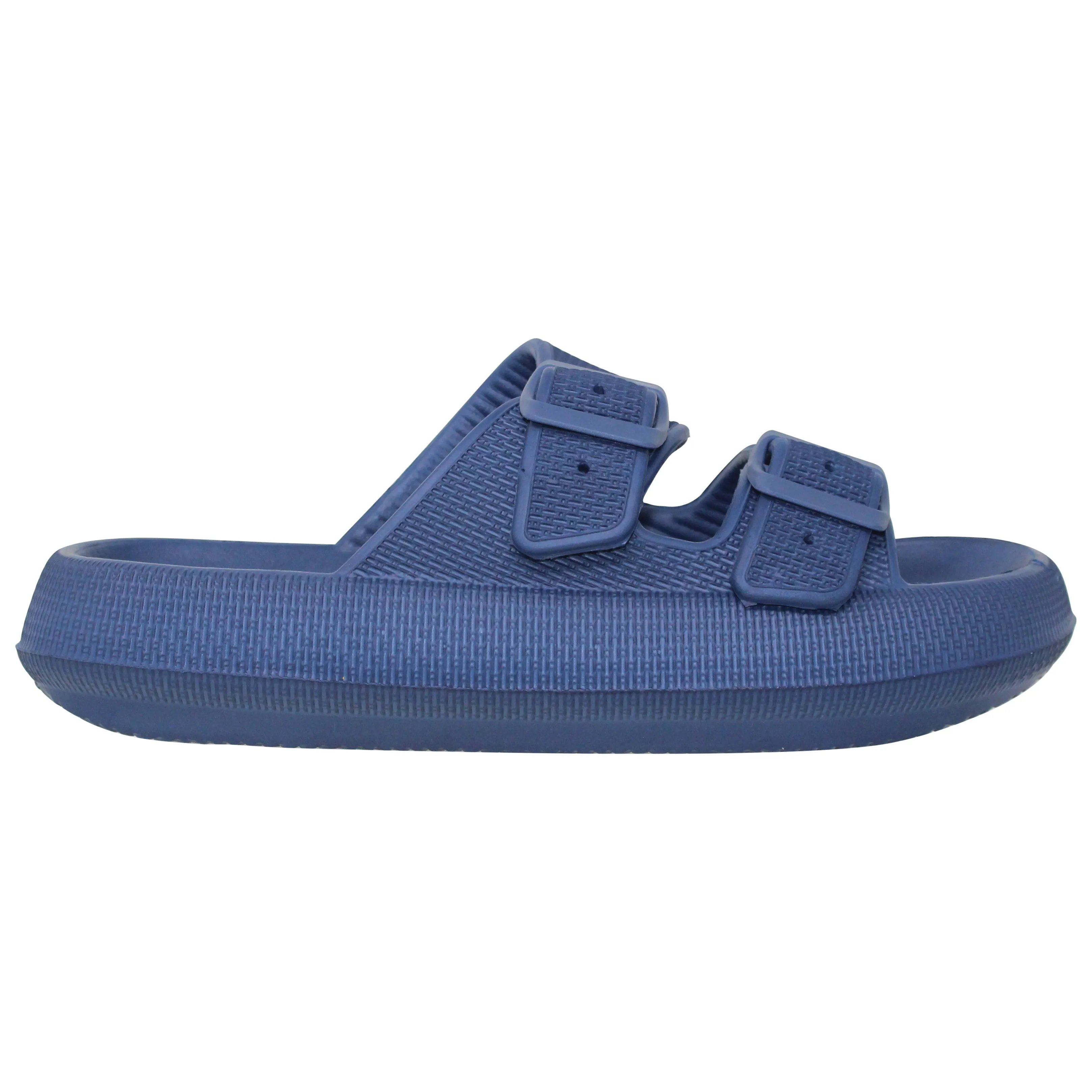 Lightweight EVA Platform Sandals Double Straps Navy Blue