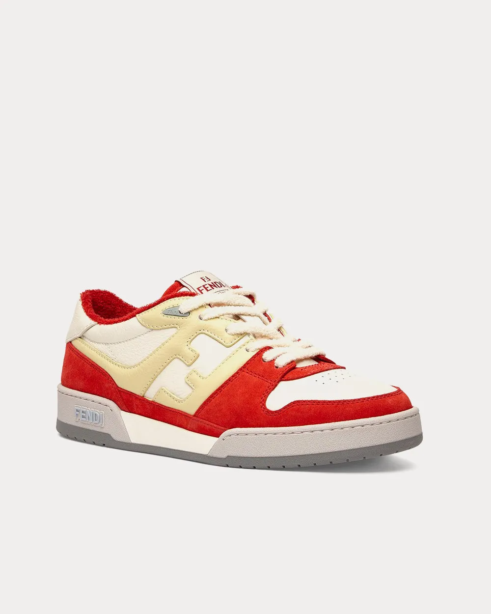 Match Leather Red Low Top Sneakers