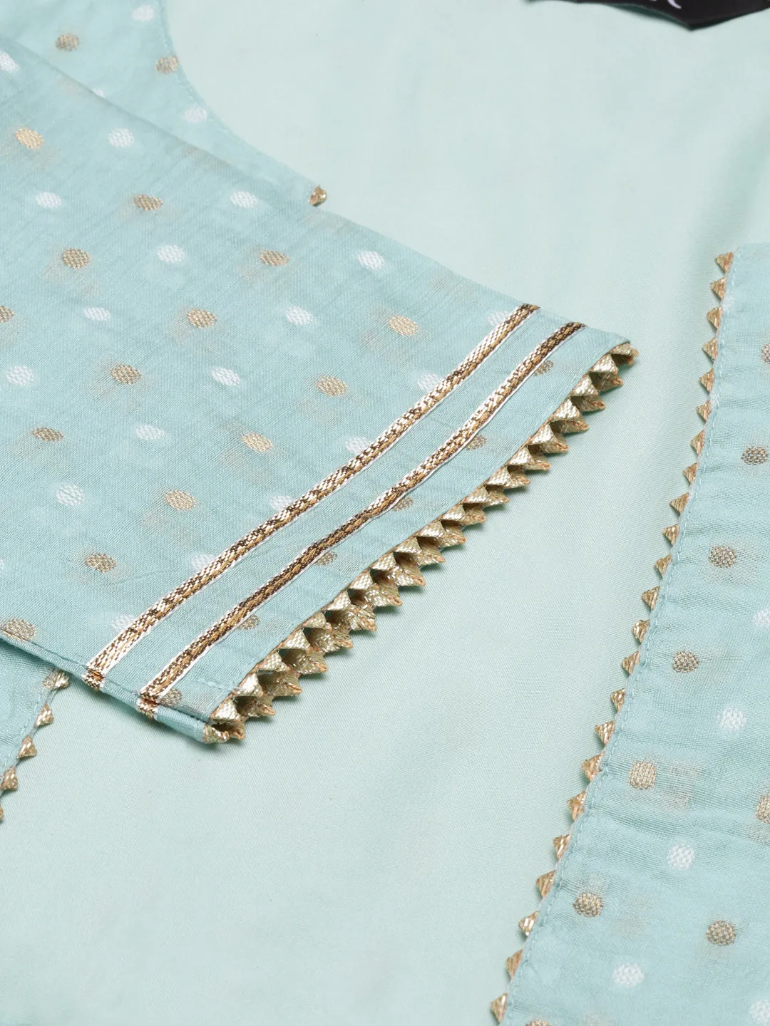 Mint Kalidar Dress With Jacket