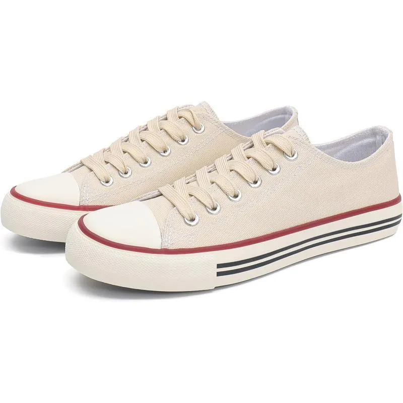 Mono Canvas Sneakers With Lace Up Detail