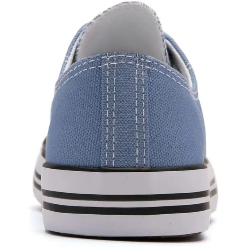 Mono Canvas Sneakers With Lace Up Detail