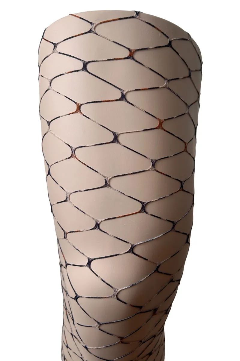 Pamela Mann Plus Size Extra Large Net Leopard Print Tights