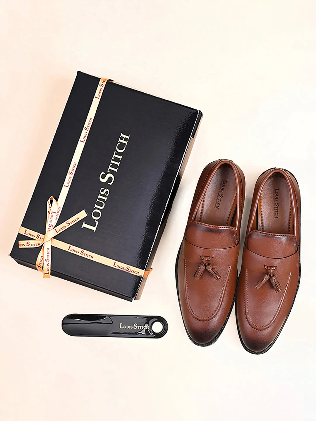 Russet Tan Tassel Style Comfortable Moccasins for Men