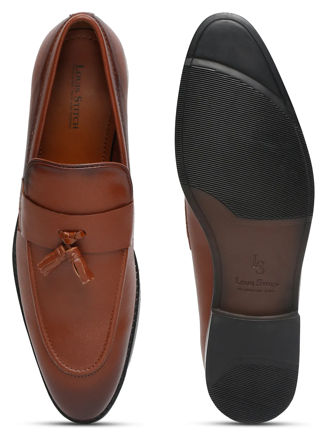 Russet Tan Tassel Style Comfortable Moccasins for Men