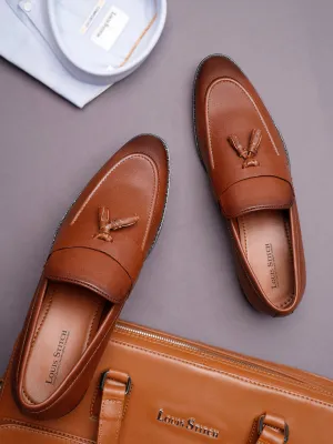Russet Tan Tassel Style Comfortable Moccasins for Men