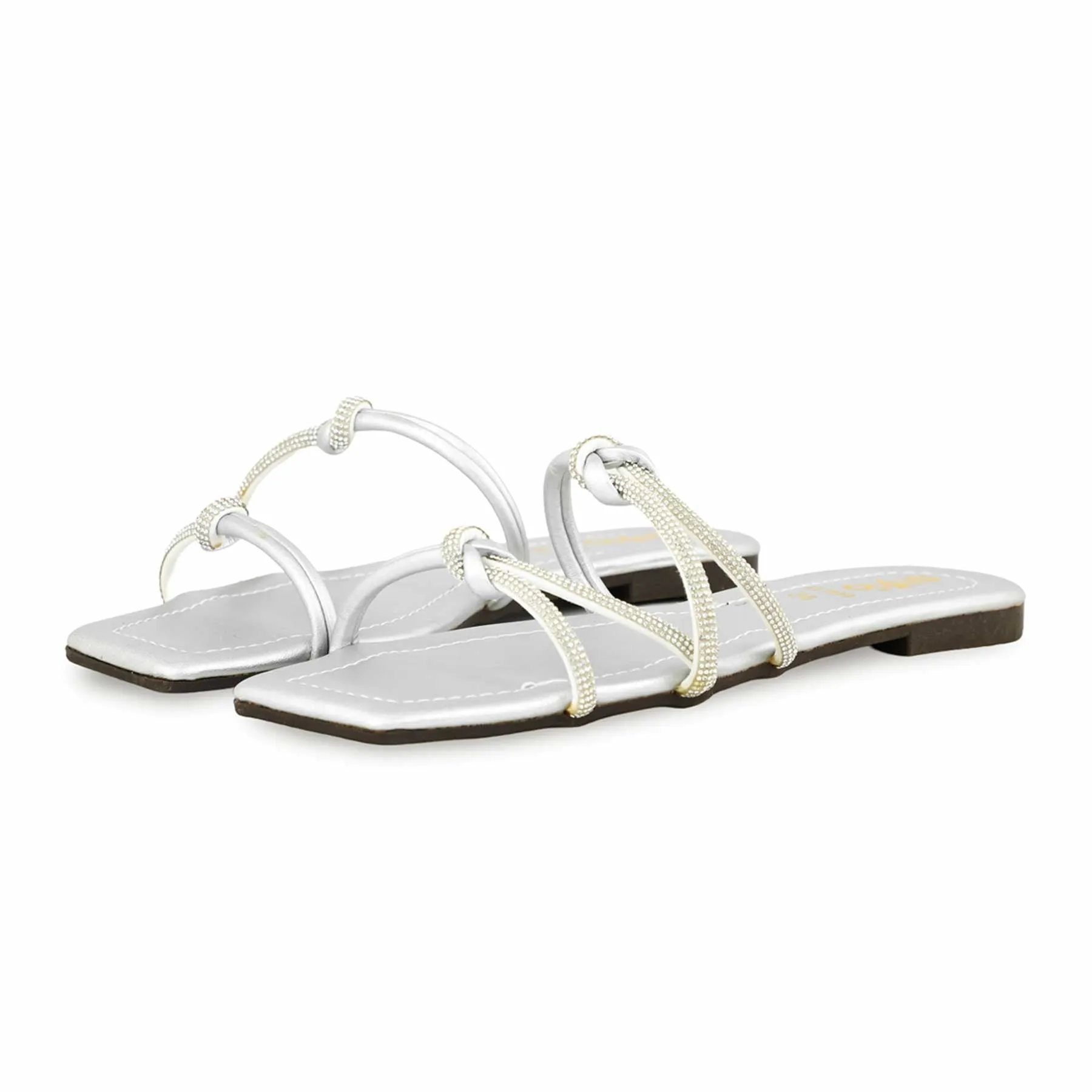 Silver Casual Slipper CL1933