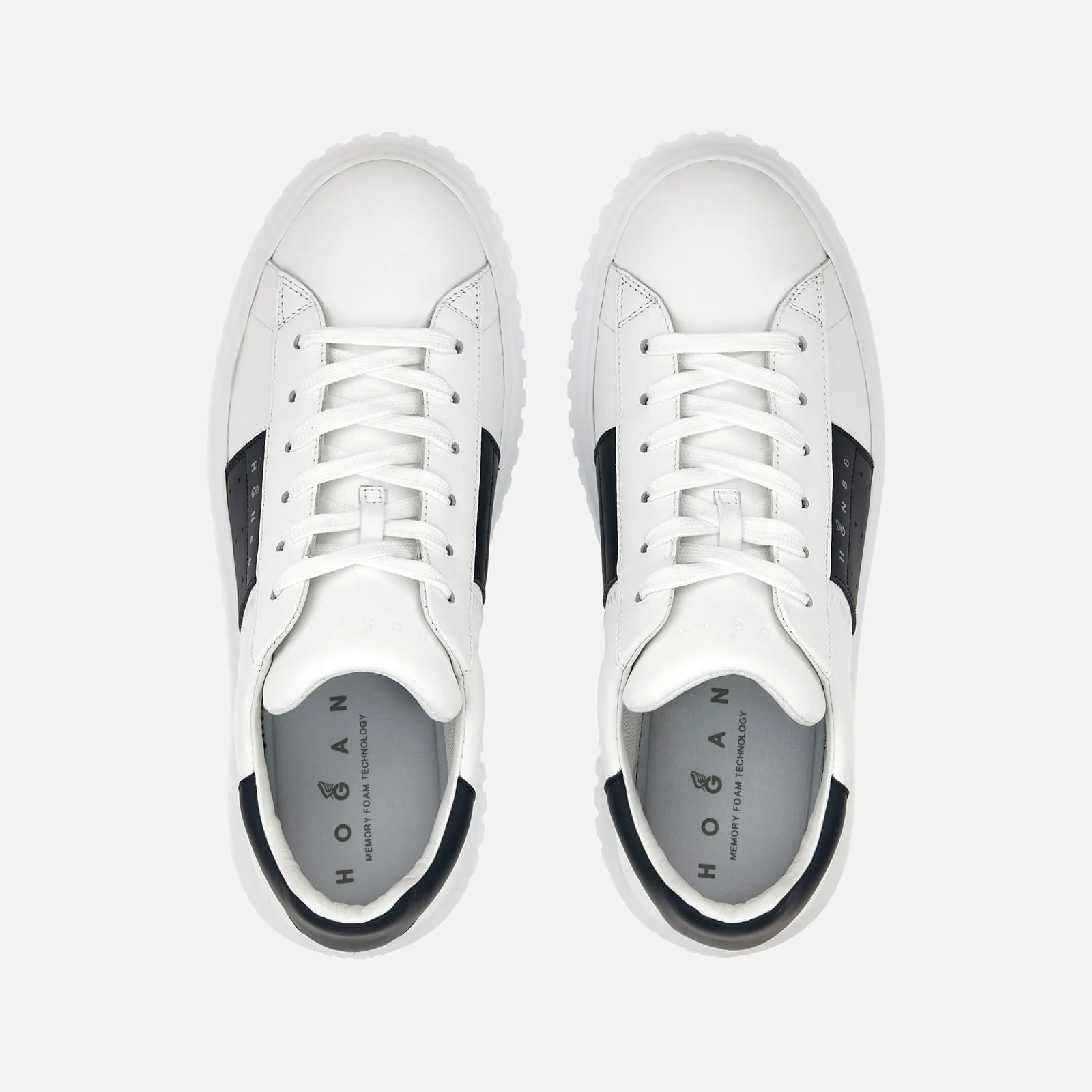 Sneakers Hogan H-Stripes Blanc Bleu
