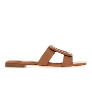 Stitching Buckle Mules
