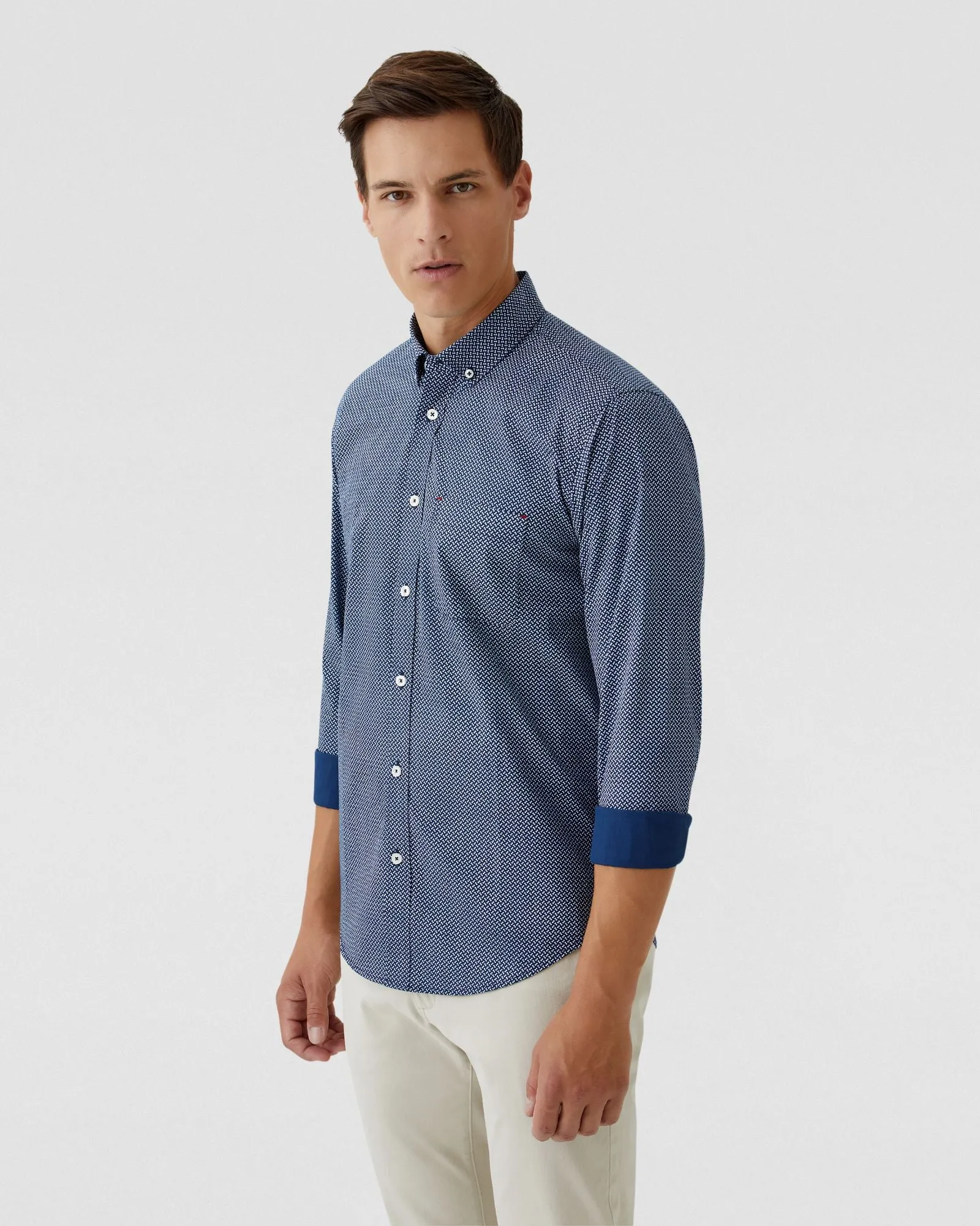 Stratton Printed Cotton Shirt
