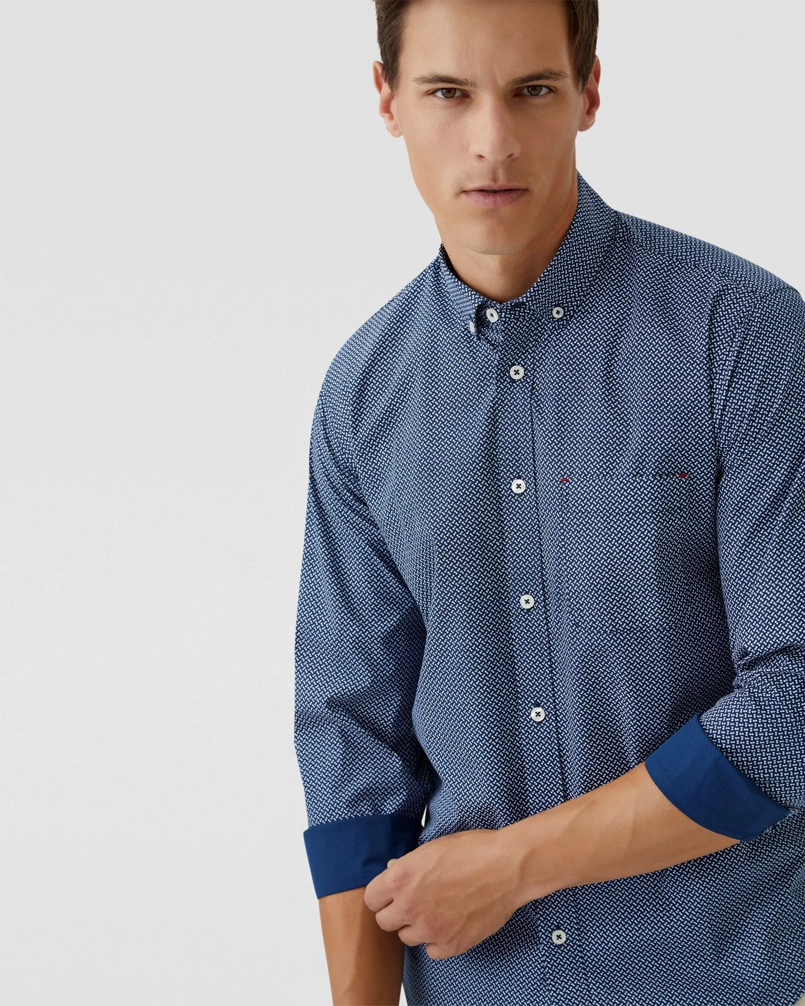 Stratton Printed Cotton Shirt