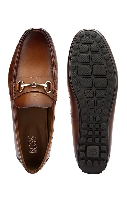 Tan Moccasins With Buckle
