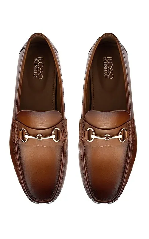 Tan Moccasins With Buckle