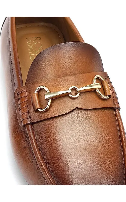 Tan Moccasins With Buckle