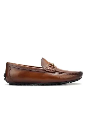 Tan Moccasins With Buckle
