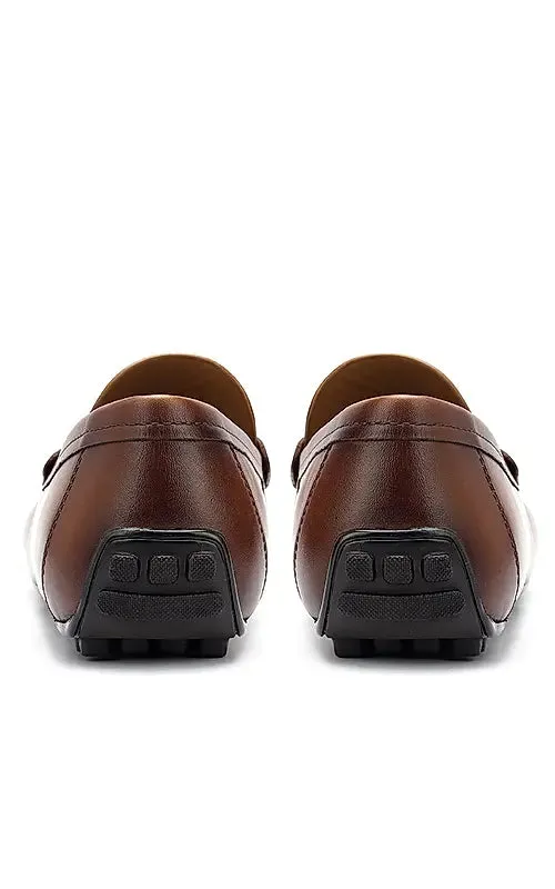 Tan Moccasins With Buckle