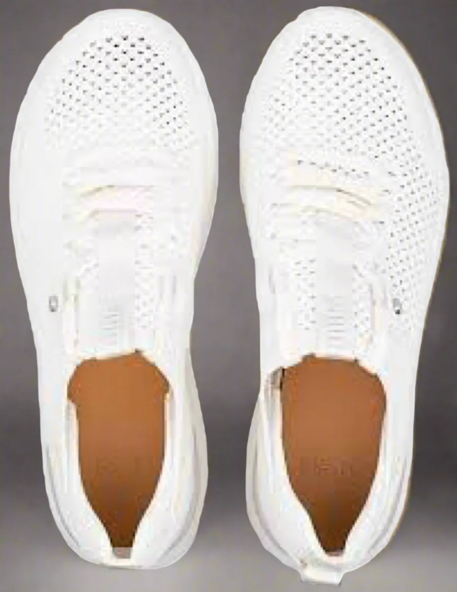 UGG Women Tay Knit Triple White Mesh Walking Shoes size 12 M