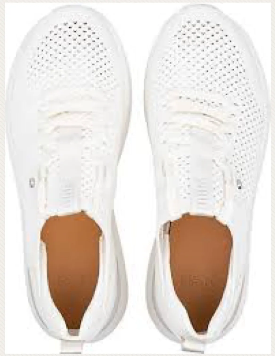 UGG Women Tay Knit Triple White Mesh Walking Shoes size 12 M